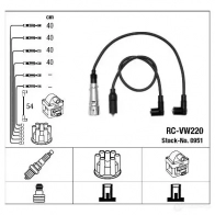 Высоковольтные провода зажигания, комплект NGK 164353 0951 RC-VW 220 H1DQI5