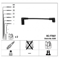 Высоковольтные провода зажигания, комплект NGK 167560 RC-FT 607 8208 Q7X1N9 - Изображение 2
