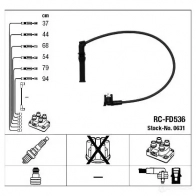 Высоковольтные провода зажигания, комплект NGK 0Y0QI3 RC-FD 536 0631 164230 - Изображение 2
