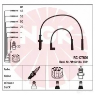 Высоковольтные провода зажигания, комплект NGK RC-CT601 1193401316 Blister Faisceau 7 44285 - Изображение 2