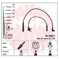 Высоковольтные провода зажигания, комплект NGK RC-RN637 Blister Faisceau 6 44284 1193401314 - Изображение 2