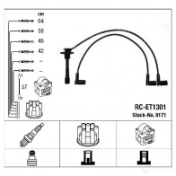 Высоковольтные провода зажигания, комплект NGK RC -ET1301 WOSDW7T 9171 Toyota Avensis