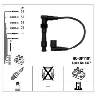 Высоковольтные провода зажигания, комплект NGK PCCUD6 6307 166992 R C-OP1101