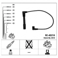 Высоковольтные провода зажигания, комплект NGK 164189 0518 RC-AD2 18 NX3XI - Изображение 6