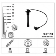 Высоковольтные провода зажигания, комплект NGK 9167 R C-ET1214 Toyota Corolla (E110) 8 Седан 1.6 Aut. (AE111) 107 л.с. 1997 – 2000 7GJOTS