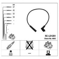 Высоковольтные провода зажигания, комплект NGK RC-LD12 01 4943 166632 15X8VB - Изображение 2