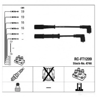 Высоковольтные провода зажигания, комплект NGK 4746 8KUDR RC-FT1 209 166176 - Изображение 5
