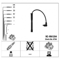 Высоковольтные провода зажигания, комплект NGK R C-RN1204 6794 4NW15FY 167161