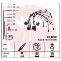 Высоковольтные провода зажигания, комплект NGK RC-AR 907 8619 167657 8VS5ZA - Изображение 2