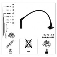 Высоковольтные провода зажигания, комплект NGK 166032 RC -FD1213 44222 6BNGF