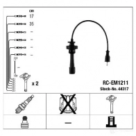 Высоковольтные провода зажигания, комплект NGK RC -EM1211 44317 AZEJZ0 166079