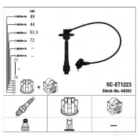 Высоковольтные провода зажигания, комплект NGK 44263 RC-ET 1223 3D0HYC 166065