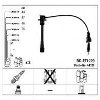 Высоковольтные провода зажигания, комплект NGK RC- ET1229 44321 166083 HW60A4