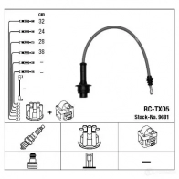 Высоковольтные провода зажигания, комплект NGK R C-TX05 IZBYW2 9681 168486