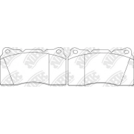 Тормозные колодки дисковые, комплект NIBK 1439897824 G NI11G PN0150C