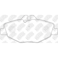 Тормозные колодки дисковые, комплект NIBK PN0342W 3834842 4582431712395 BRUN LJ7 - Изображение 2