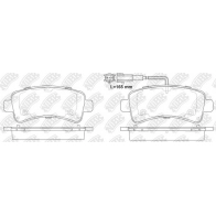 Тормозные колодки дисковые, комплект NIBK PN0708W 1270839770 V4 XSU - Изображение 2