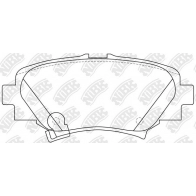 Тормозные колодки высокоэффективные NIBK PN25004S 1436738229 5V04 B - Изображение 4