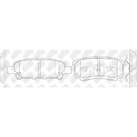 Тормозные колодки высокоэффективные NIBK 1436738250 PN3502S F6J0R Y - Изображение 4