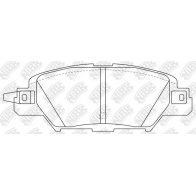 Тормозные колодки высокоэффективные NIBK 1436738267 WRI11 V PN5818S - Изображение 3