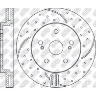 Тормозной диск NIBK Subaru Impreza (GD) 2 Седан 2.0 WRx STi AWD (GDB) 265 л.с. 2001 – 2005 AV8T C RN1530DSET