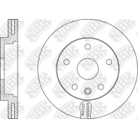 Тормозной диск NIBK Volvo S60 2 (134) Седан 1.6 T4F 180 л.с. 2011 – 2015 RN1589 O8M 7EA