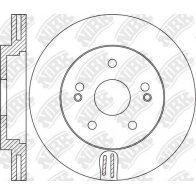 Тормозной диск NIBK 5 2UKY7 RN1652 Kia Sorento (UM) Prime 3 Кроссовер 2.4 GDI 4WD 188 л.с. 2015 – 2025