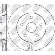 Тормозной диск NIBK 0WW 10 Nissan X-Trail (T32) 3 Кроссовер 2.0 (T32) 147 л.с. 2013 – 2025 RN1885