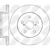 Тормозной диск NIBK RN1968 4G 1ZN2 Toyota Alphard (AH30) 3 Минивэн 3.5 (GGH30) 280 л.с. 2015 – 2024