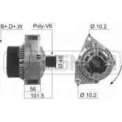 Генератор MESSMER 210042 REQ6V 6GK EHW Mercedes C-Class (W202) 1 Седан 1.8 C 180 (2018) 122 л.с. 1993 – 2000