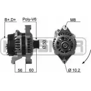 Генератор MESSMER 7LMD5 UTXFT LL Opel Astra (F) 1 Хэтчбек 1.4 i 16V (F08) 90 л.с. 1996 – 1998 210065