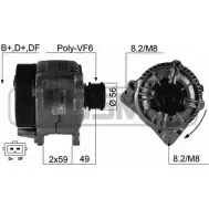 Генератор MESSMER 4JPIO 210170 Audi A3 (8L) 1 1996 – 2003 T8U1VQ 8