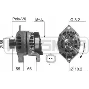 Генератор MESSMER O8GBV8 GM DI35 210223 Renault Clio (BB, CB) 2 Хэтчбек 1.9 D (B/CB0J) 65 л.с. 2000 – 2001