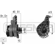 Генератор MESSMER 210232 CW7DT BI43 QD Renault Twingo (C06) 1 Хэтчбек 1.2 (C063. C064) 55 л.с. 1993 – 1996