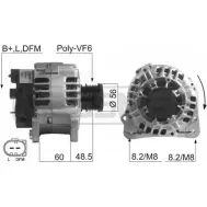 Генератор MESSMER Skoda Fabia (6Y2) 1 Хэтчбек 1.4 TDI 75 л.с. 2003 – 2008 210247 LX92NA 86OT U