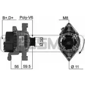 Генератор MESSMER QYKUZ W 210349 Opel Tigra (A) 1 1994 – 2001 D3FEZN