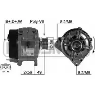 Генератор MESSMER XD1SNQ2 210351 UB PSB Audi A3 (8L) 1 1996 – 2003