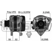 Генератор MESSMER XPZA5UM J1 25O 210402 Ford Focus 2 Хэтчбек 1.8 TDCi 115 л.с. 2005 – 2012