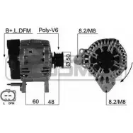 Генератор MESSMER Skoda Fabia (6Y3) 1 Седан 1.4 16V 80 л.с. 2006 – 2007 210498 Q PABU U35IBCZ