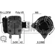 Генератор MESSMER Renault Laguna (BG) 2 Хэтчбек 2.2 dCi (BG09) 116 л.с. 2004 – 2005 210567 RB AVBW 6DQMGX5