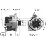 Генератор MESSMER BKO36DO R9 BBAR Volkswagen Passat (B5) 3 Седан 2.5 TDI 4motion 150 л.с. 2000 – 2005 210602