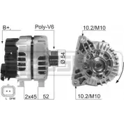 Генератор MESSMER BM I13CB 210604 KVNOY Peugeot 308 1 (T7, 4A, 4C) Хэтчбек 1.6 BioFlex 109 л.с. 2008 – 2025