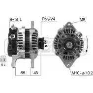 Генератор MESSMER B5XJDI 210658 H 1FQU Kia Rio 1 (DC) 1999 – 2005