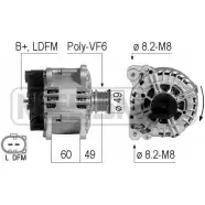 Генератор MESSMER SKZF7 210716 Seat Exeo (3R2) 1 Седан 2.0 TDI 120 л.с. 2008 – 2025 F1LL TG