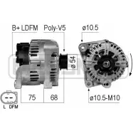 Генератор MESSMER 210736 AT QSDX Bmw 3 (E46) 4 Кабриолет 2.0 320 Cd 150 л.с. 2005 – 2007 E3X70D7