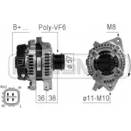 Генератор MESSMER Toyota Vitz (XP90) 2 Хэтчбек 1.3 3 VVT i (NSP90) 100 л.с. 2008 – 2025 T II16 1AL6GZ 210765