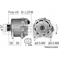 Генератор MESSMER Volkswagen Touareg (7LA, 7L6, 7L7) 1 Внедорожник 3.0 V6 TDI 225 л.с. 2004 – 2010 210781 3 FKK7PJ 75UEW8