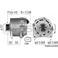 Генератор MESSMER WC541B Volkswagen Touareg (7LA, 7L6, 7L7) 1 Внедорожник 3.0 V6 TDI 225 л.с. 2004 – 2010 210782 A0N EFE