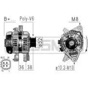 Генератор MESSMER Toyota Vitz (XP90) 2 Хэтчбек 1.3 3 VVT i (NSP90) 99 л.с. 2010 – 2025 VGN 1GH 210840 WZS4D1A