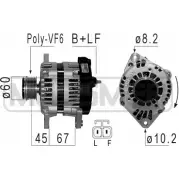 Генератор MESSMER X XXZSN 210845 4B96H Opel Meriva (B) 2 Минивэн 1.7 CDTI (75) 131 л.с. 2010 – 2013